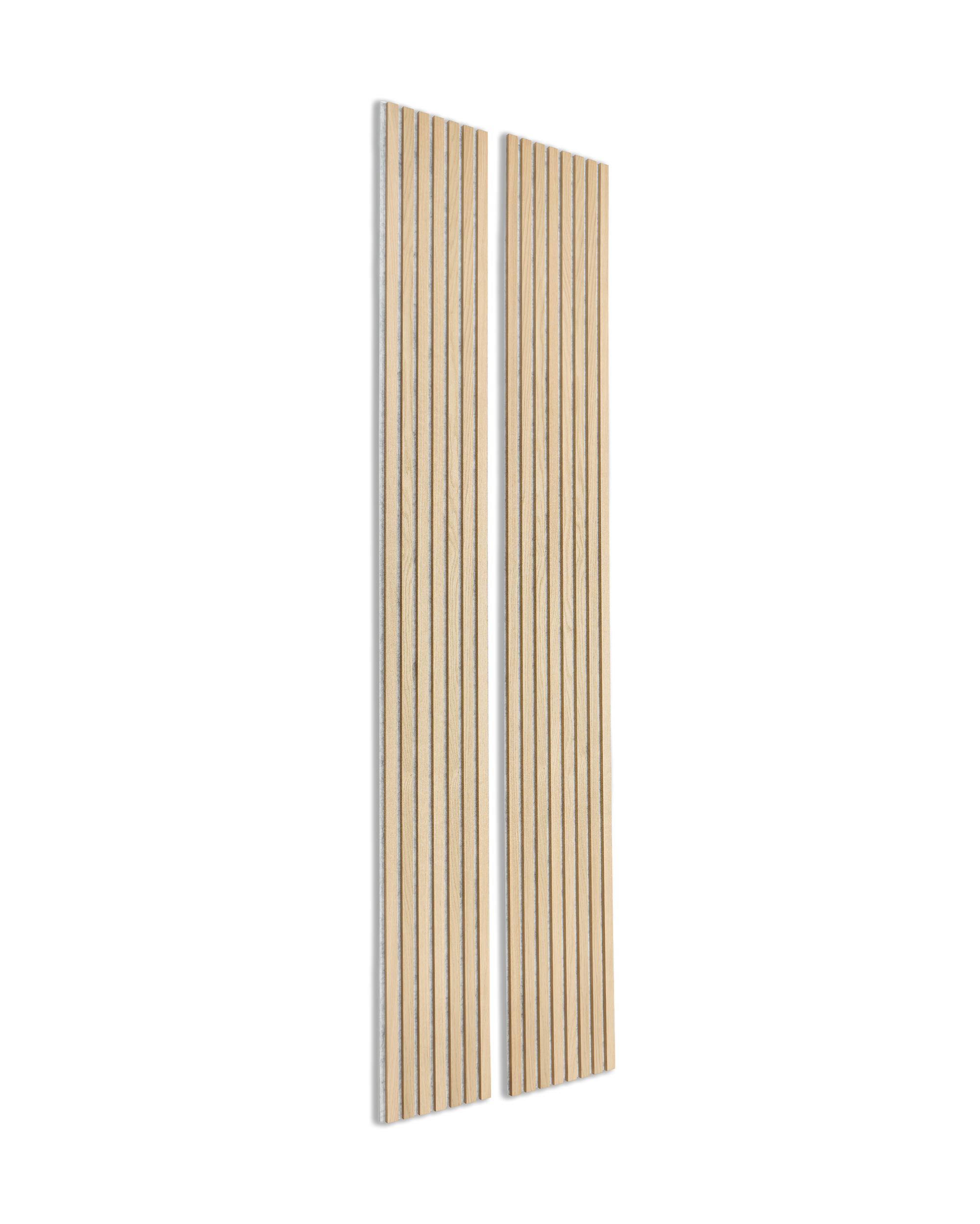 Akupanel | Acoustic Panel / Natural Wood, Classic Oak, Grey Felt, 240 x 60 cm