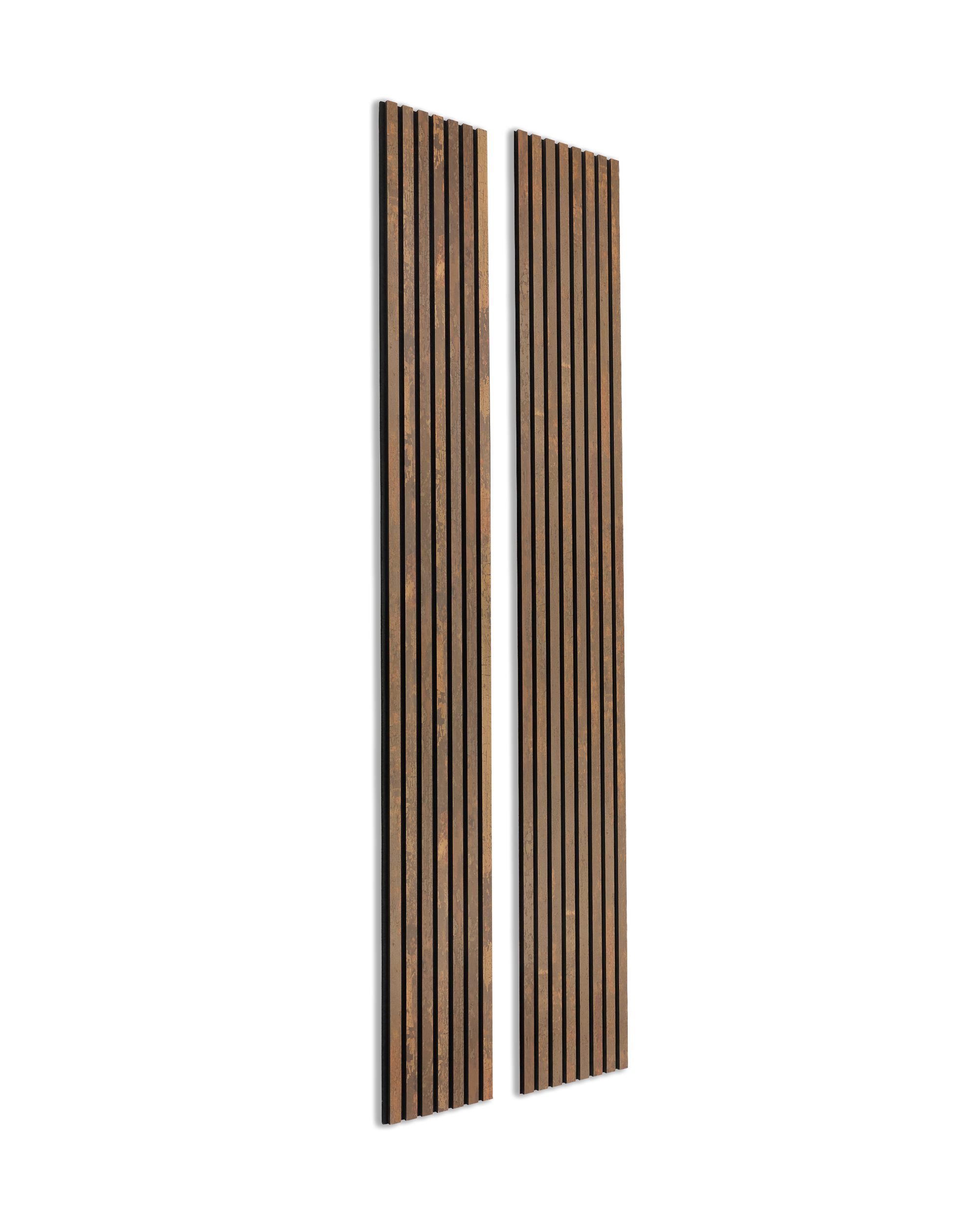 Akupanel | Acoustic Panel / Colored, Oxide Copper, Black Felt, 240 x 60 cm