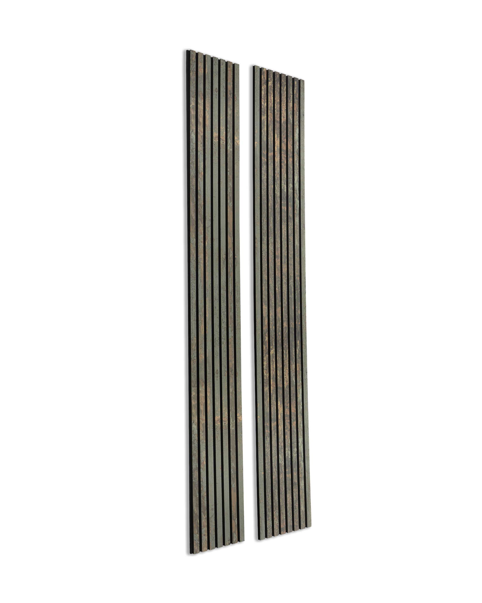Akupanel | Acoustic Panel / Colored, Oxide Grey, Black Felt, 240 x 60 cm