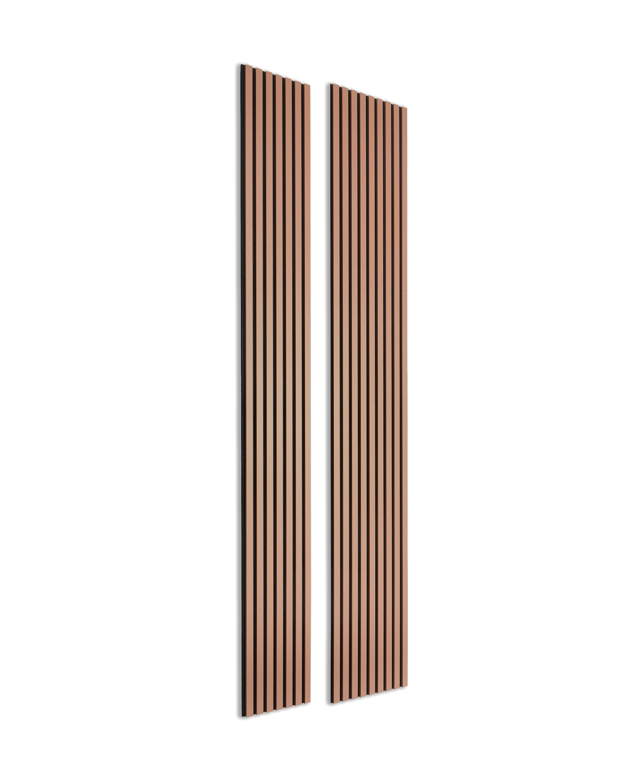 Akupanel | Acoustic Panel / Colored, Clay, Black Felt, 240 x 60 cm