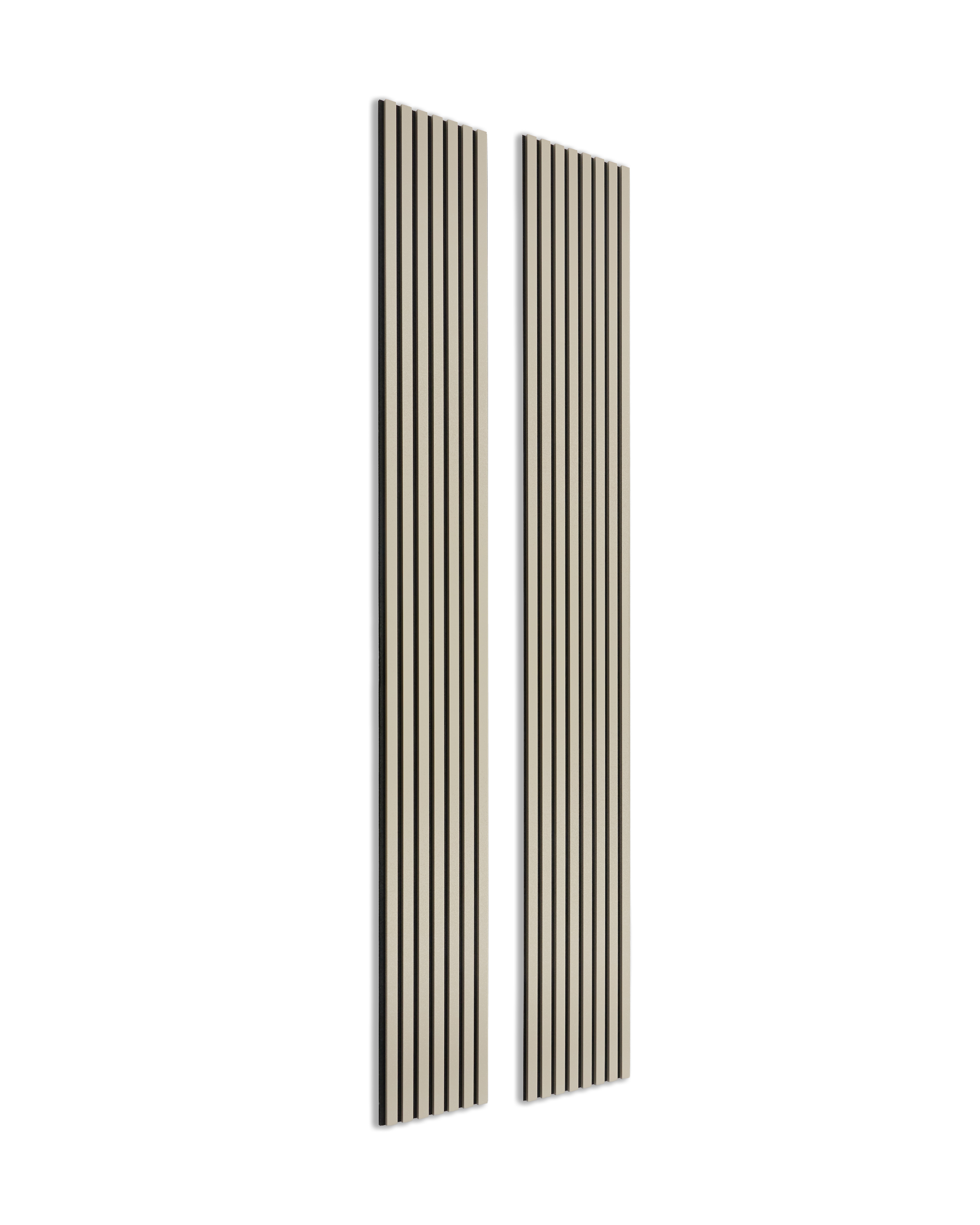 Akupanel | Acoustic Panel / Colored, Stone, Black Felt, 240 x 60 cm