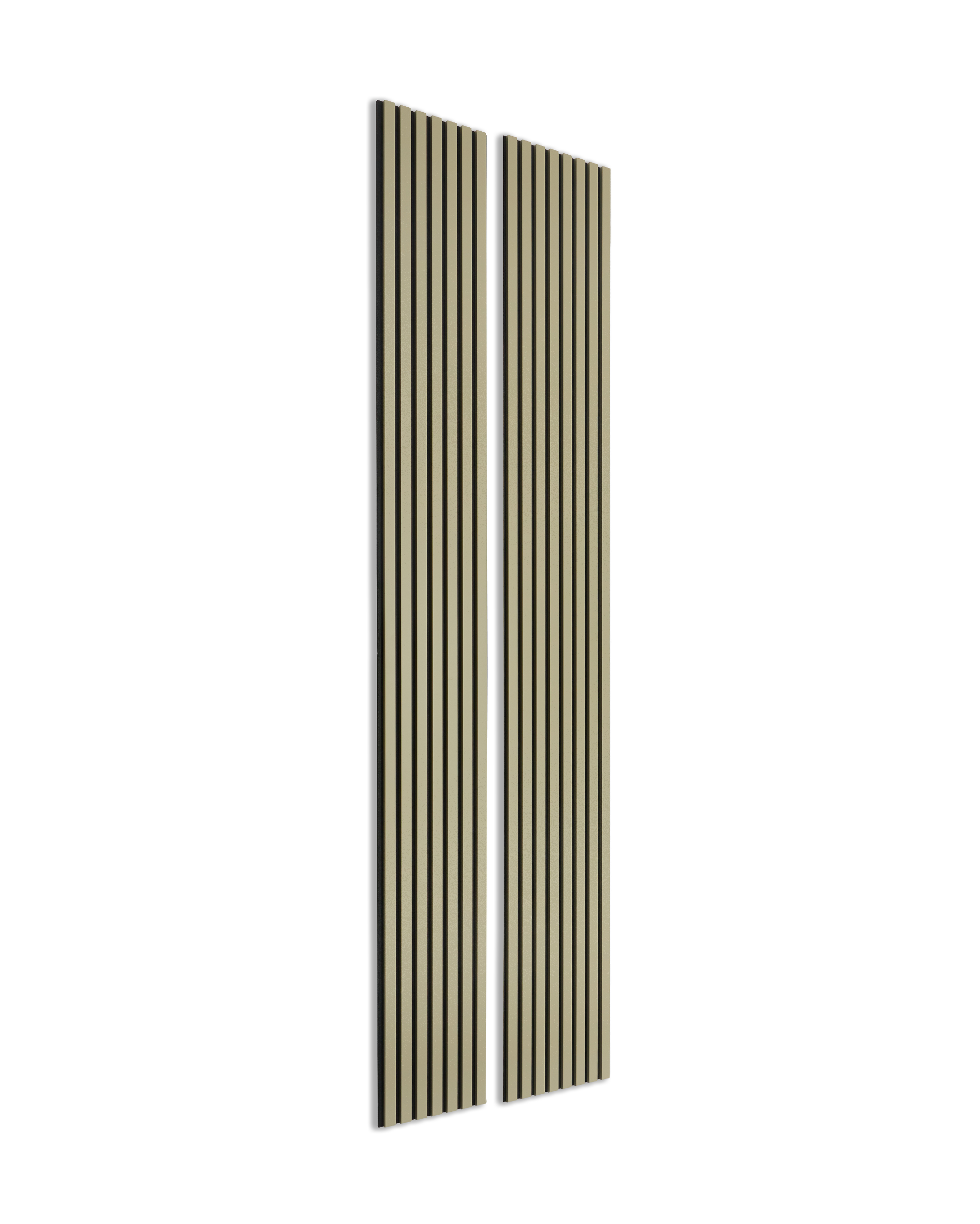 Akupanel | Acoustic Panel / Colored, Moss, Black Felt, 240 x 60 cm