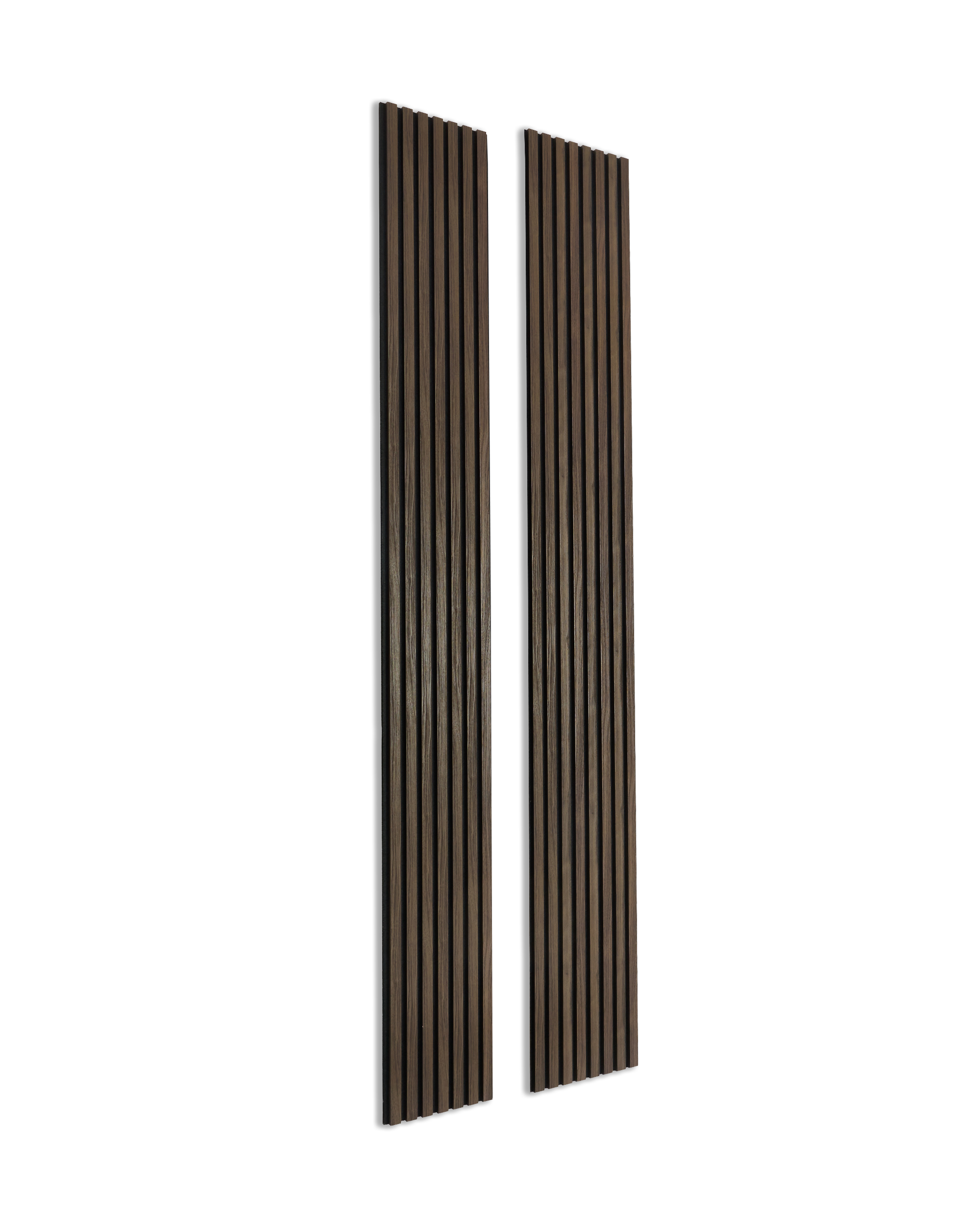 Akupanel | Acoustic Panel / Wood-like, Black Oak, Black Felt, 240 x 60 cm