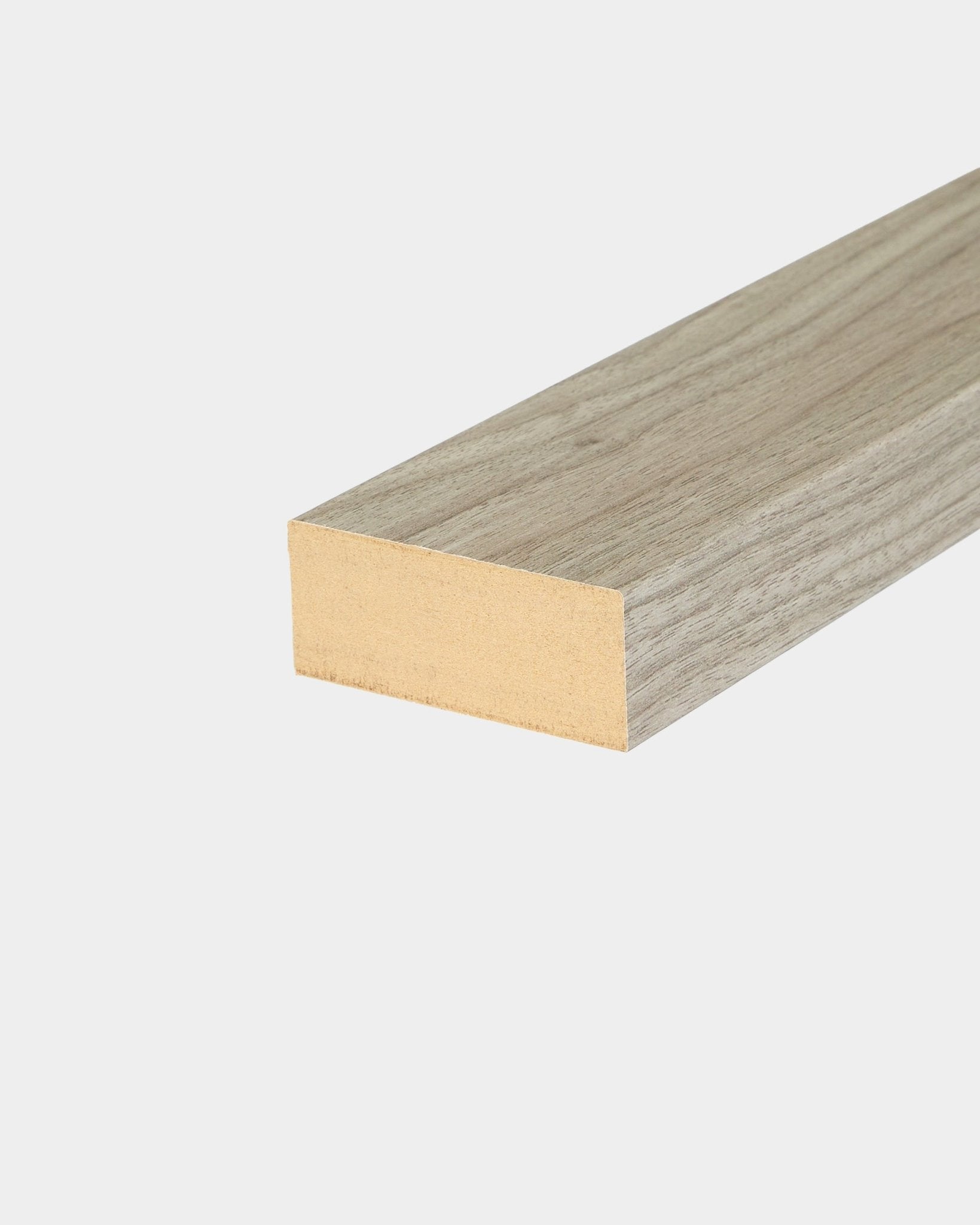 Weathered Oak end lamella (6.7 cm) for WoodUpp Akupanel acoustic panel installations, suitable as finishing trim for Nordic panel walls or slatwall systems.