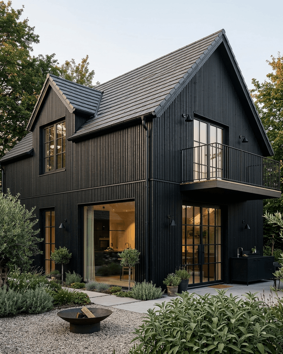 Aluwood | Outdoor Panel / Thermowood, Black, 240 x 45,1 cm