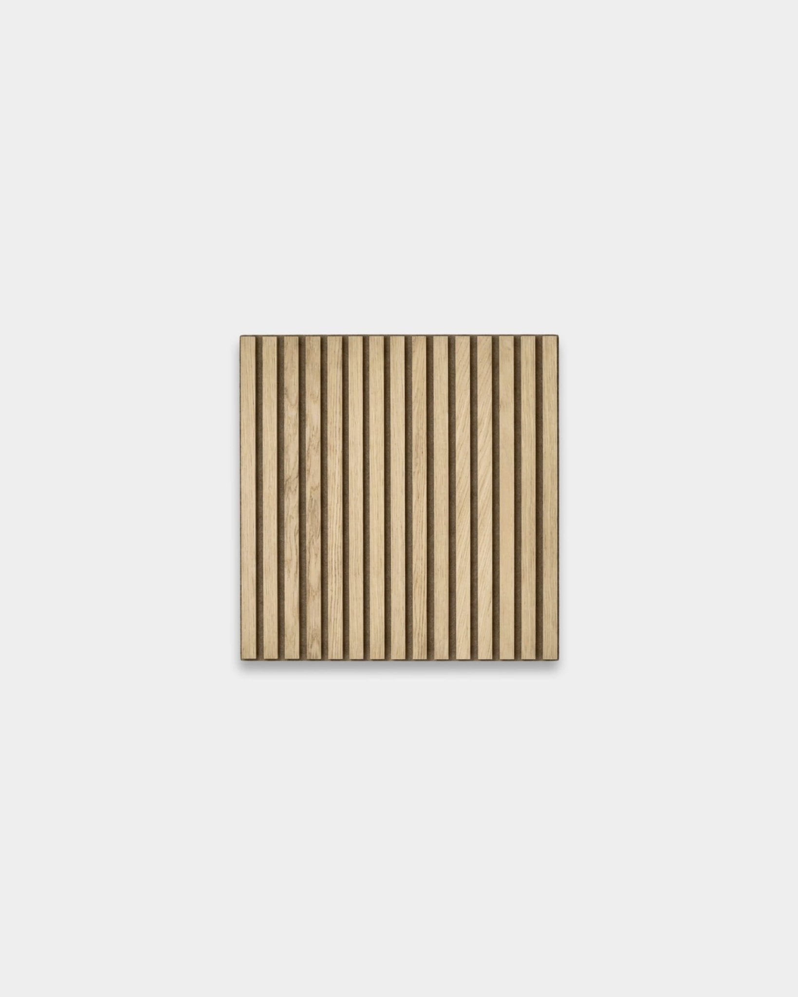 Akupixel | Acoustic Panel / Natural Wood, Carolina Oak, Dark Beige Felt, 60 x 60 cm