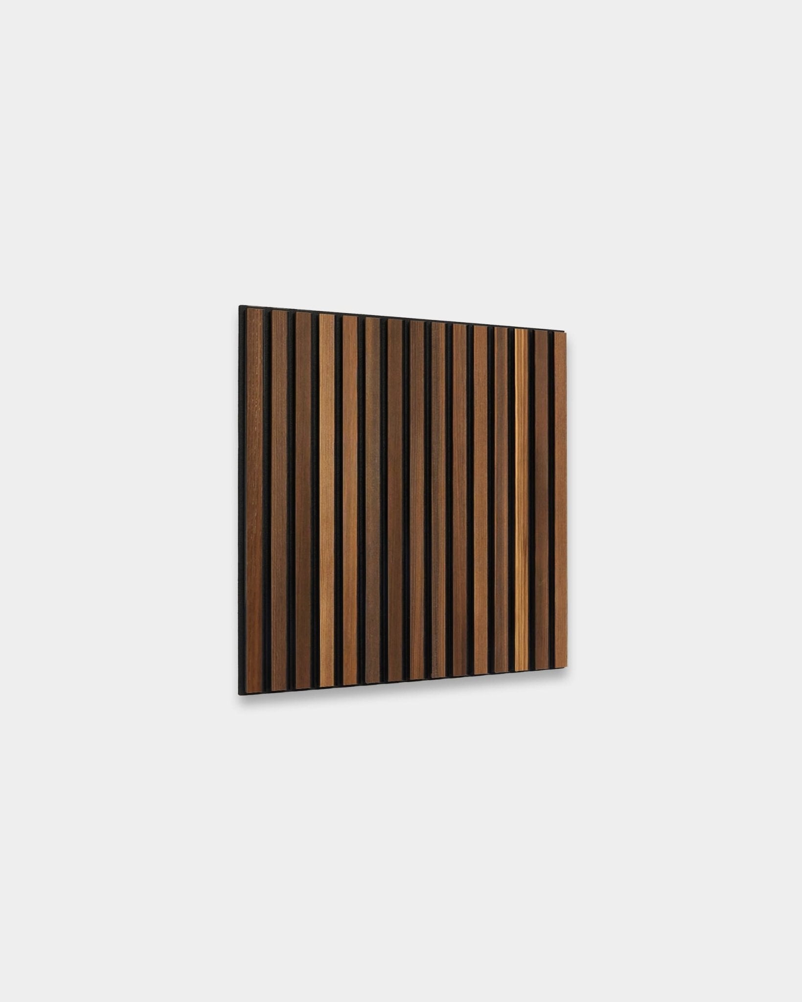 Akupixel | Acoustic Panel / Natural Wood, Smoked Larch, Black Felt, 60 x 60 cm