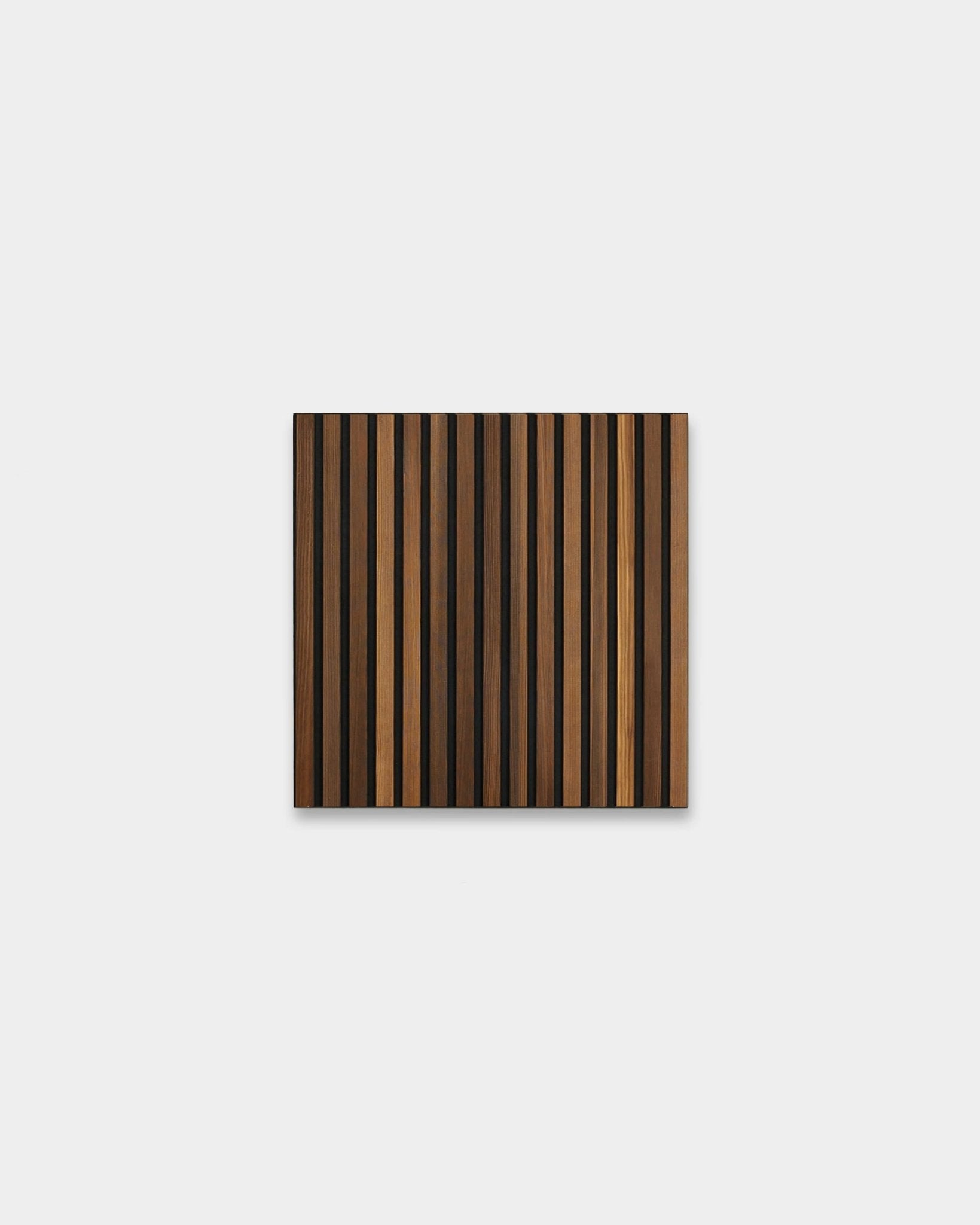Akupixel | Acoustic Panel / Natural Wood, Smoked Larch, Black Felt, 60 x 60 cm